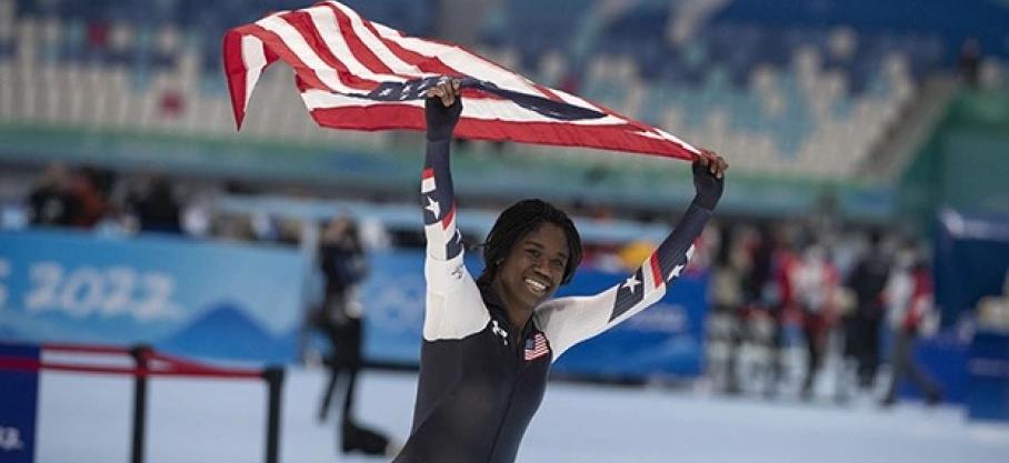 JO-2022: L'américaine Erin Jackson est la première femme noire à remporter une médaille d'or en patinage olympique