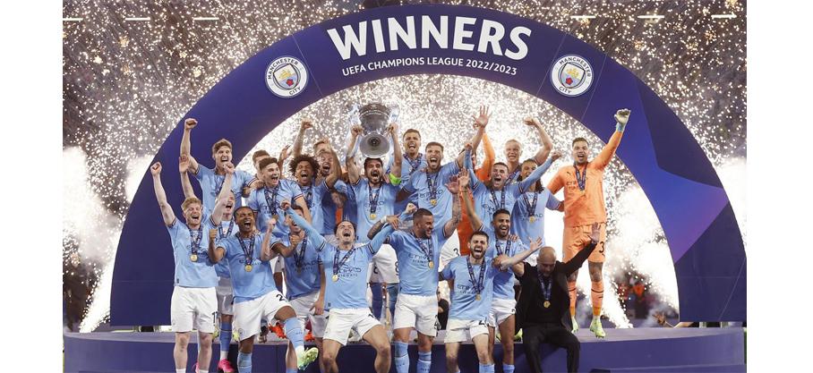 UEFA Champion's league: Manchester City remporte, pour la 1er fois de son histoire, la coupe aux grandes oreilles en battant l'Inter de Milan de Romelu Lukaku (1-0).