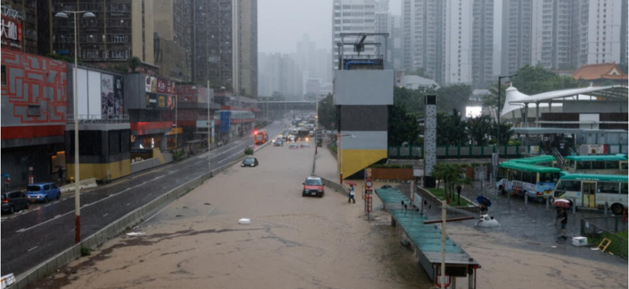 Asie: la chine et Hong Kong frappée par les pires pluies torrentielles depuis plus d'un siècle