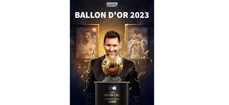 Lionel Messi est devenu, ce lundi 30 octobre, le premier joueur de l'histoire à recevoir 8 ballons d'or et, lors de la remise du trophée, à évoluer en dehors du continent européen